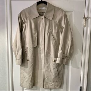 Misty Harbor Kahki Short Trench Rain Coat Women Size 8P